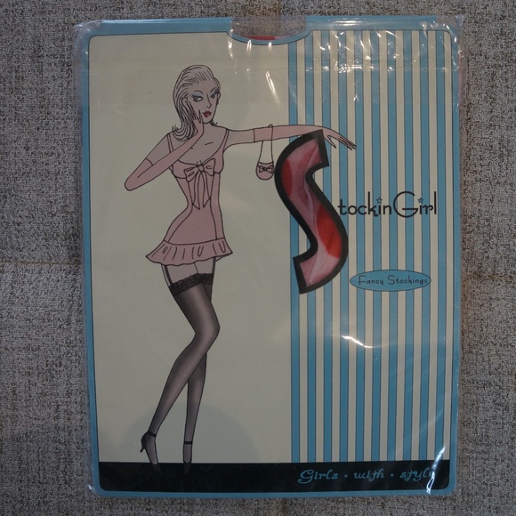 Stocking Girl - Sheer Printed Stockings - Picture 2 of 2